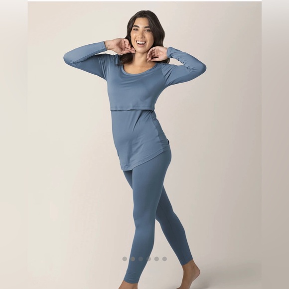Kindred Bravely Other - Kindred Bravely Jane Nursing Pajama Set Slate Blue Size Small